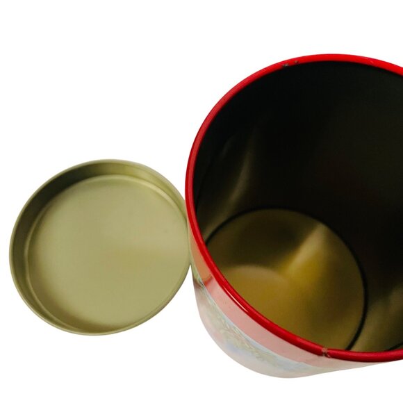 Vintage Holiday Ornament Empty Can Tin Canister 5" x 3 1/3" Festive - Picture 8 of 8